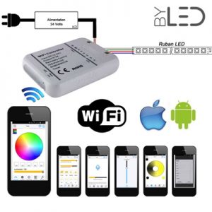 Contrôleur WIFI iOS - ANDROID universel pour rubans LED et spots LED